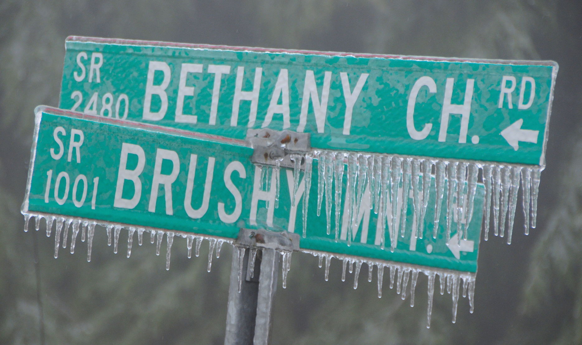 Brushy Mountain ice storm